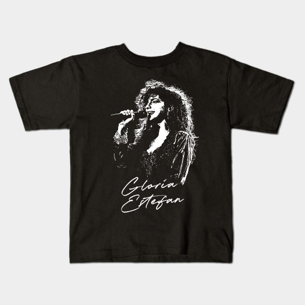 Gloria Estefan // Retro 80s Fan Design Kids T-Shirt by DankFutura